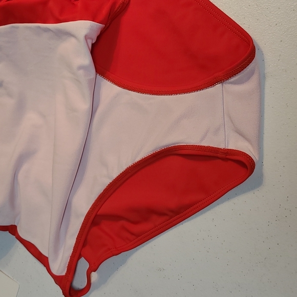 Holipick 1 pc. Red Off Shoulder Swimsuit With Lattice Side Opening NWT (… - Picture 6 of 14